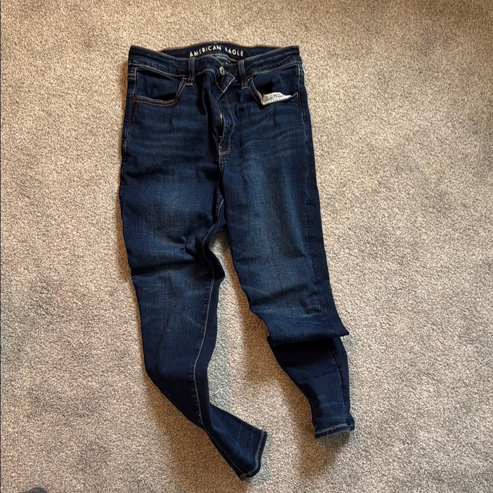 American Eagle Outfitters Women's Dark Blue Jeans